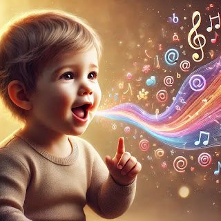The Magic of Repetition : Why Sensory Kids Love Watching The Same Videos dall·e 2025 03 11 18.52.18 a highly realistic and detailed illustration of a toddler engaging in speech and language development. the toddler is shown from a slight distance, si
